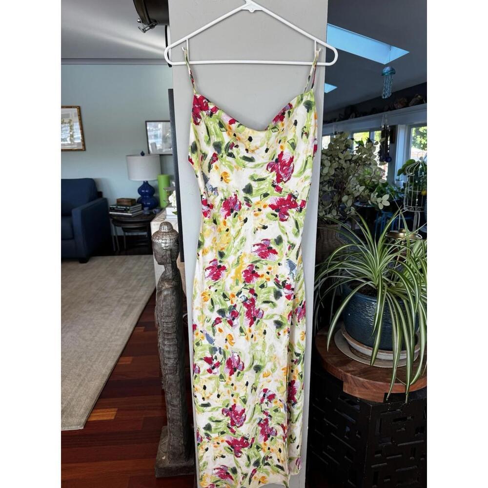 Paper Heart Dress XS Watercolor Style Floral Summer Dress Romantic‎